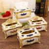 Embossed Rose Tissue Boxes Storage Napkin Holder Paper Case Organizer Ornament Craft Desktop Tissue Plastic Kitchen Tissue Box