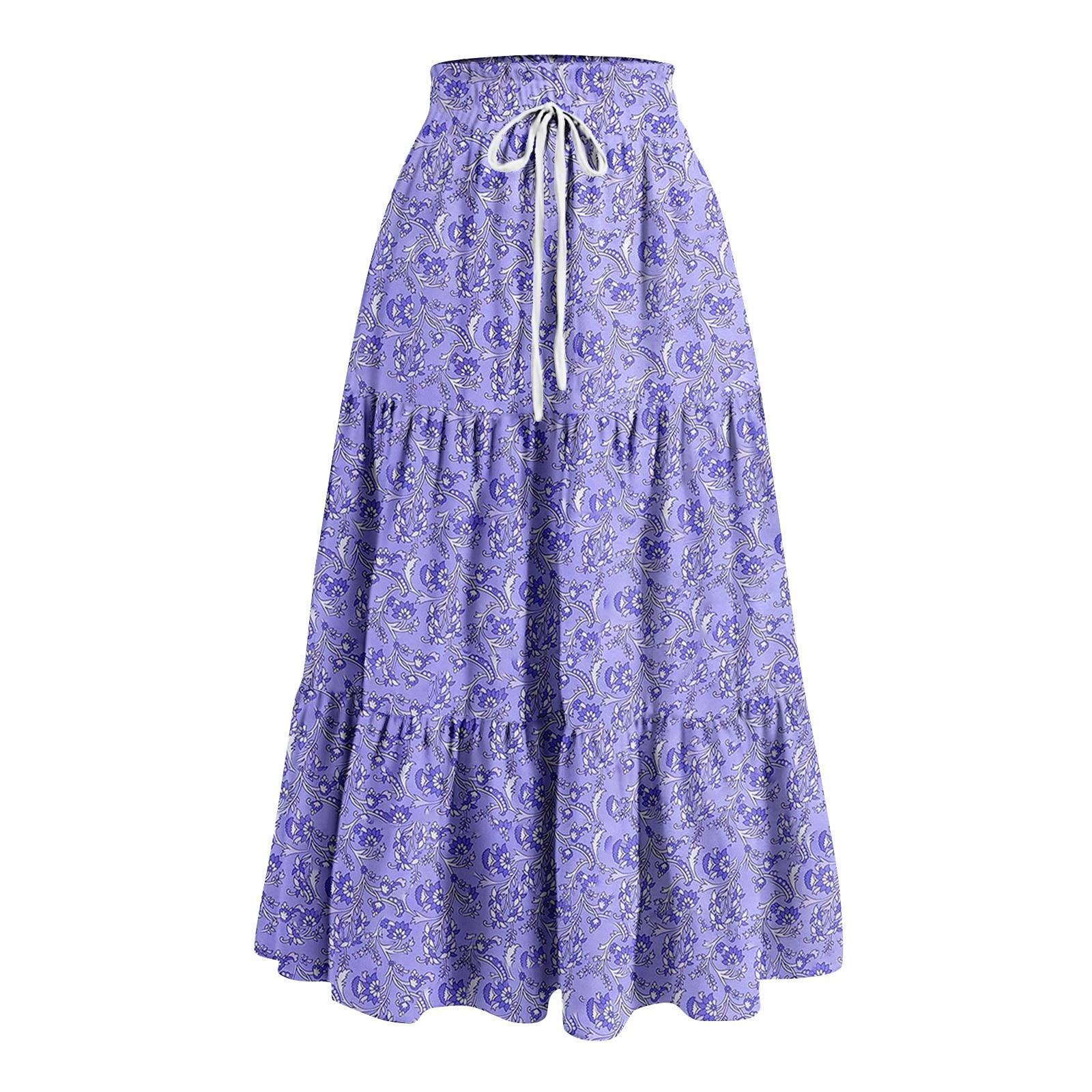 

Женская весенняя повседневная длинная юбка с оборками, однотонная юбка, ретро-юбка в складку S