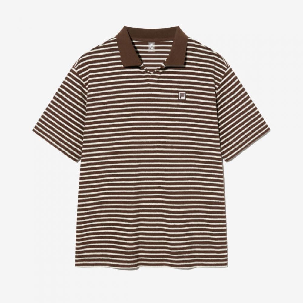 Fila Terry Collar T shirT fs2Tsh2407x Braun/110
