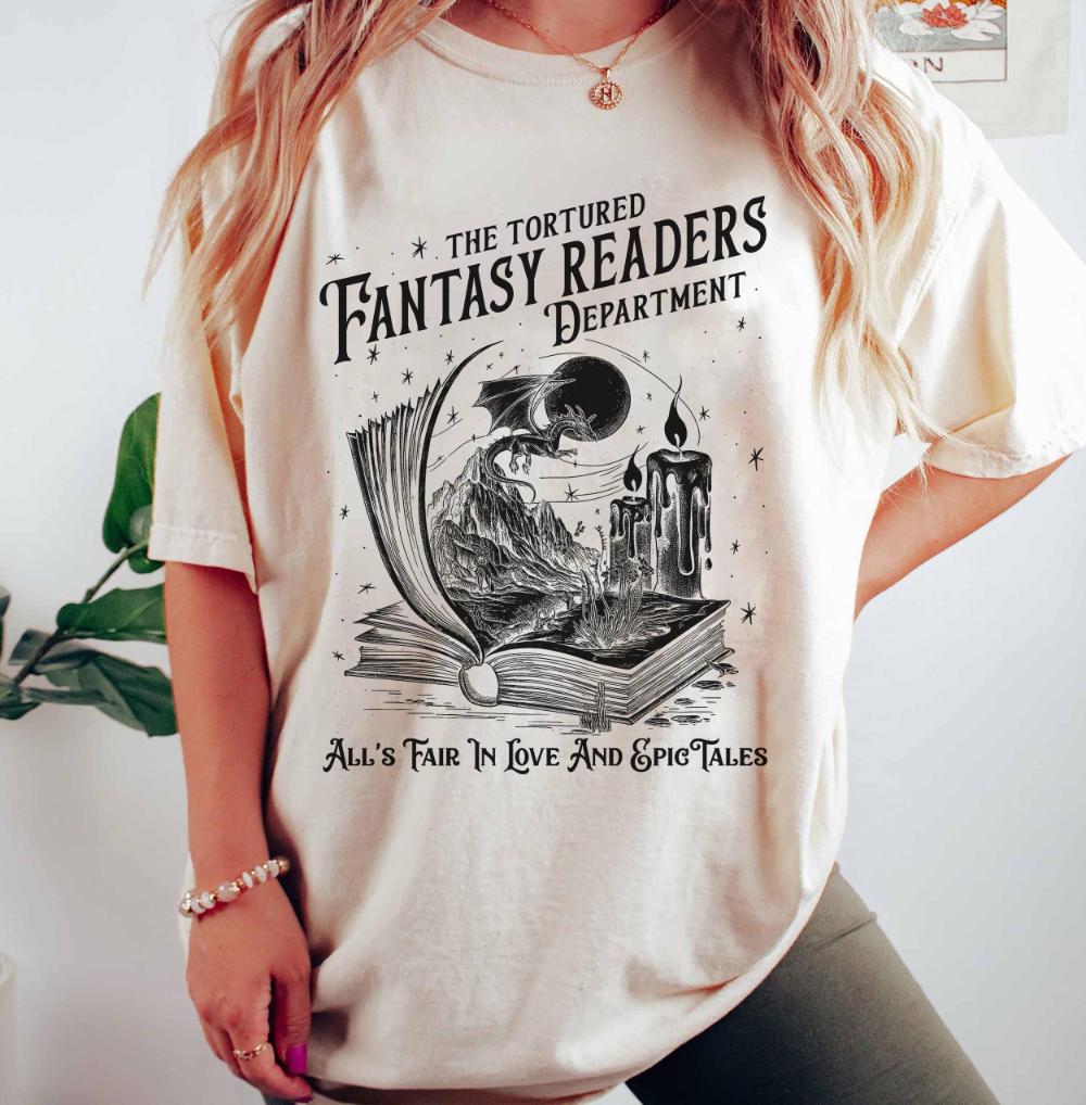 Fantasy Readers Shirt Bookish Dragon RoUnisextasy Tee Clothing Graphic Short Sleeve Shirt Unisex Unisex Women AllSeason