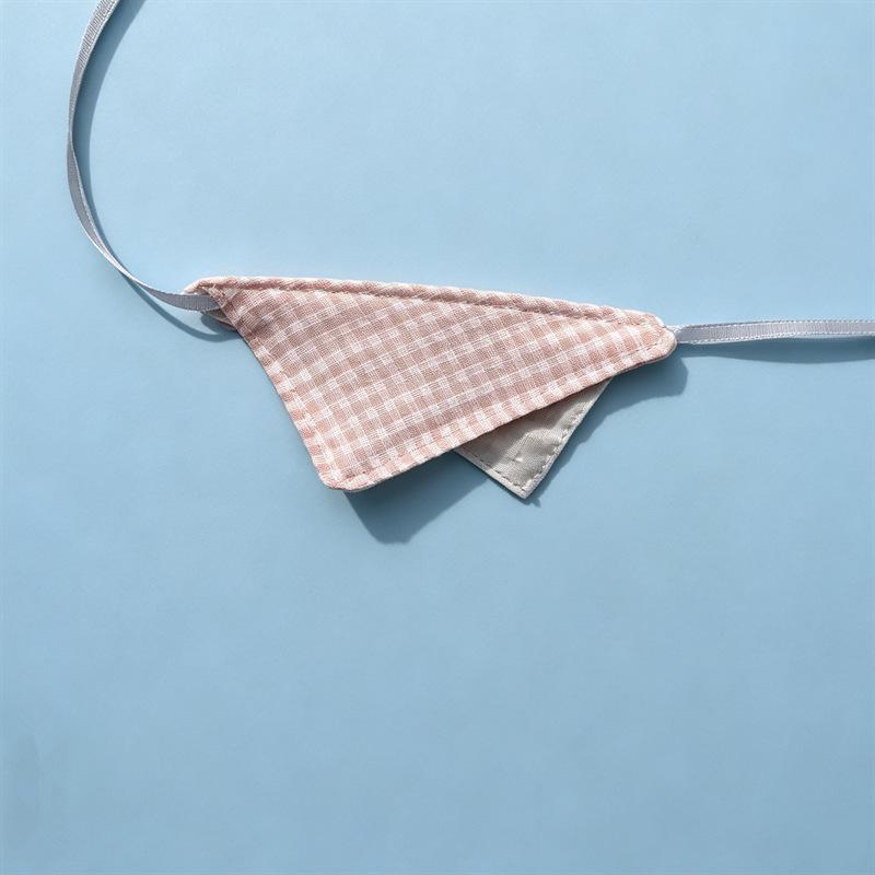 Baby Doll Triangle Scarf and Bib - Plaid/Solid Color Options