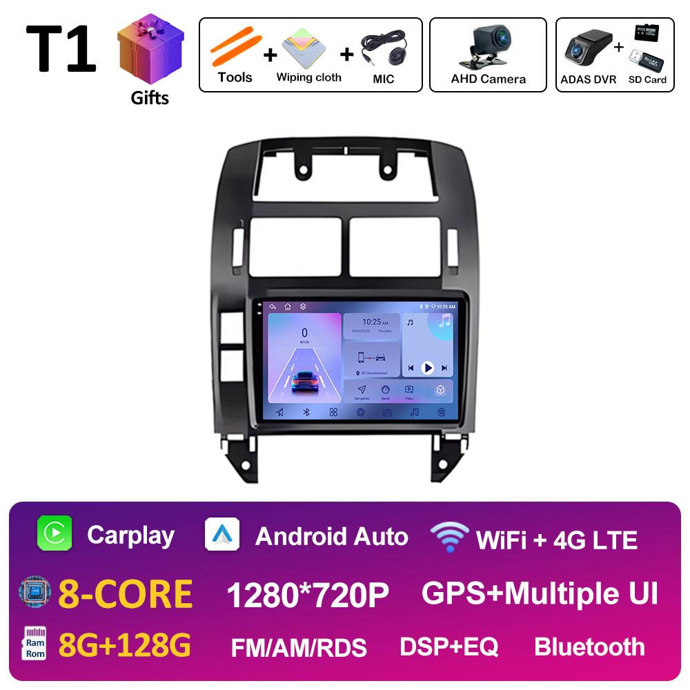 Android 14 Wireless Carplay For Volkswagen VW Polo MK4 6Q 9N 9N3 2004 2005 - 2009 GPS Navigation DSP Stereo Autoradio Head Unit