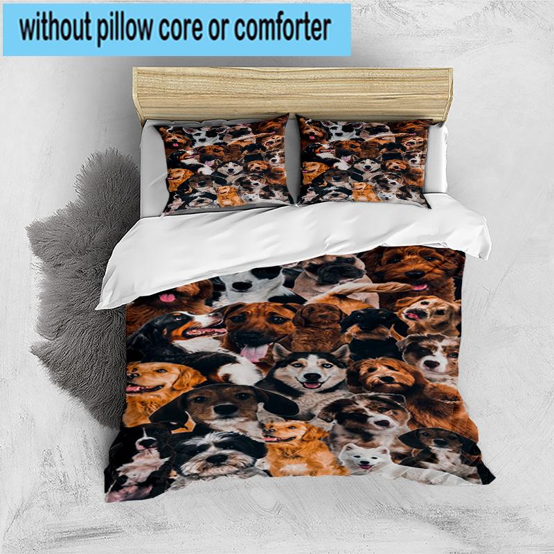 Butterflies And Bulldog Garden 3pcs Bedding,Including 1pc Duvet Cover And 2pcs Pillowcases Perfect for Christmas,Ideal for Bedroom, Dormitory