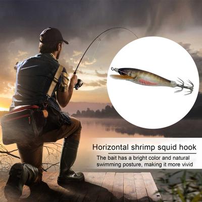 Luminous Shrimp Fishing Bait Hard Lure with Sharp Hook Realistic Looking Bright Color Mini Size Fishing Lure Accessory