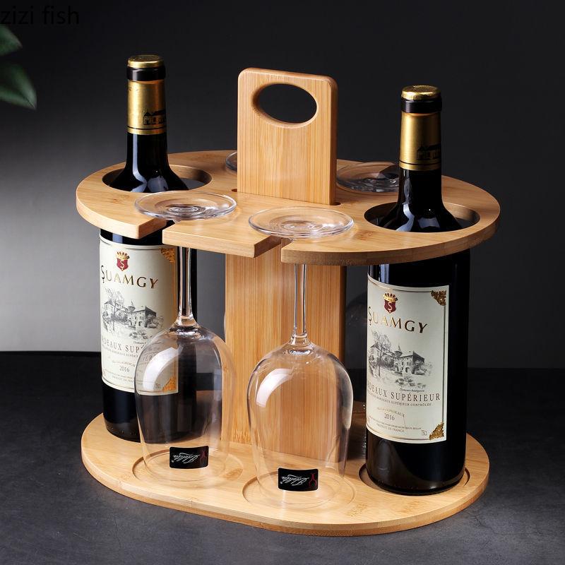Wooden Red Wine Rack Cup Holders Desktop Storage Racks Storage Organizers Shelf Storage Holder Display Shelves Display Stands
