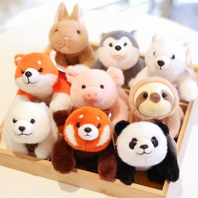 Chang Baobei Xiangxiang Dreistellungs-Tierpuppe Niedliche Panda-Plüschtiere Kleine Waschbärpuppe Schatz Tischbegleiter
