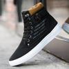 Fashion Plus Size 47 Leather Men Fashion Boots Winter Solid Lace-up Male Warm Ankle Boots Buckle Solid Boots for Boys