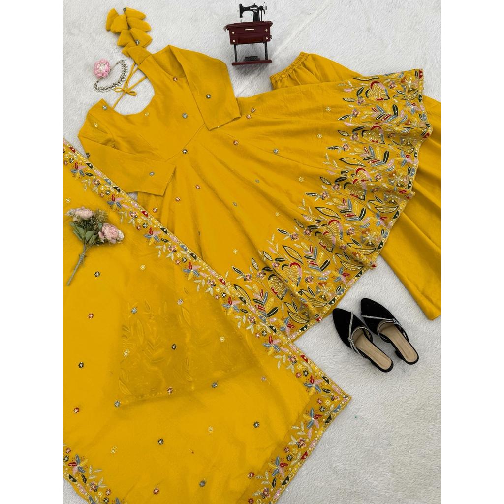 Indian Bollywood Anarkali Palazzo Suit Pakistani Wedding Wear Salwar Kameez