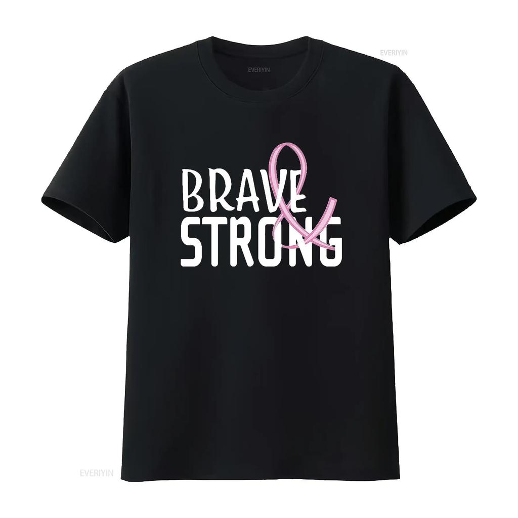 Brave And Strong Breast Cancer Awareness Women S Plus Size T Shirt Black 2X Large Vintage Washed Designer Clothes