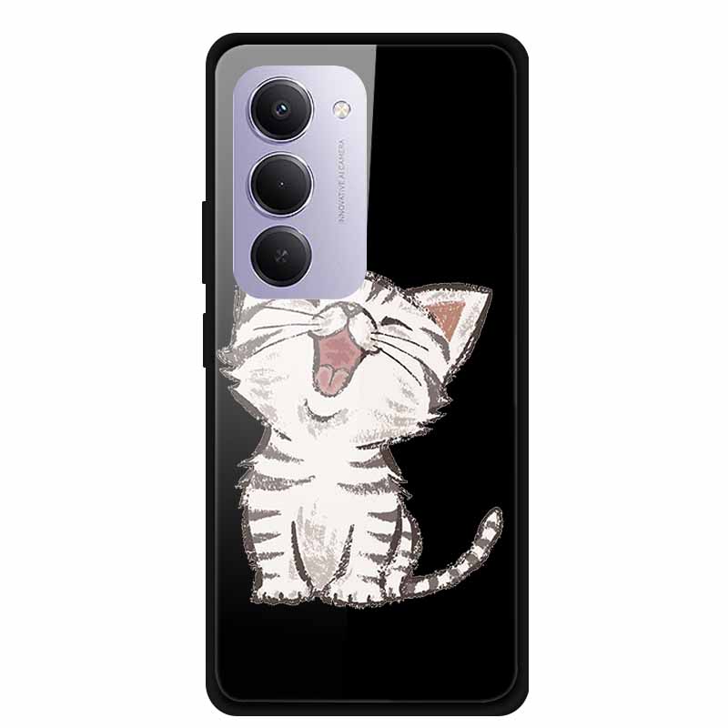 

For Redmi 15 4G EU Version Tempered Glass Phone Case Hardness Military Grade Drop Protection Anti-Fingerprint Glossy Shell Cover Redmi 15 4G EU Ver.