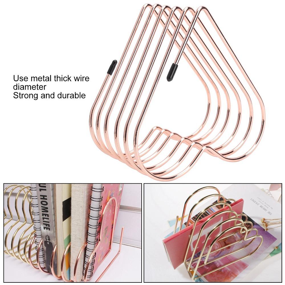 Heart Shaped Book Holder Solid Book Support Desktop Storage Book Stand Book Storage