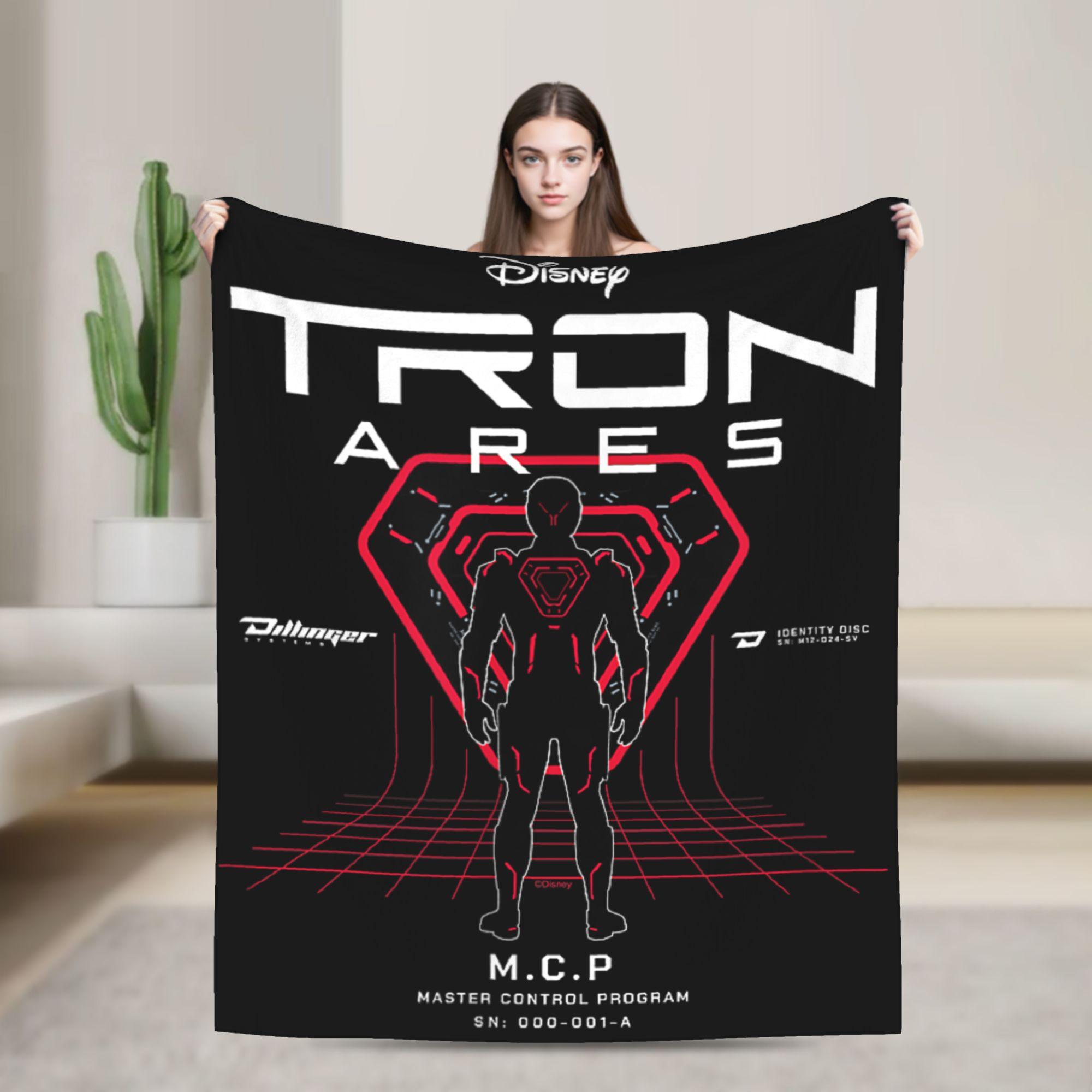 TRON Ares Dillinger Systems Фланелевый плед-дорожка Диск Идентичности Модные пледы для дома 150*125см Легкий 30x40in