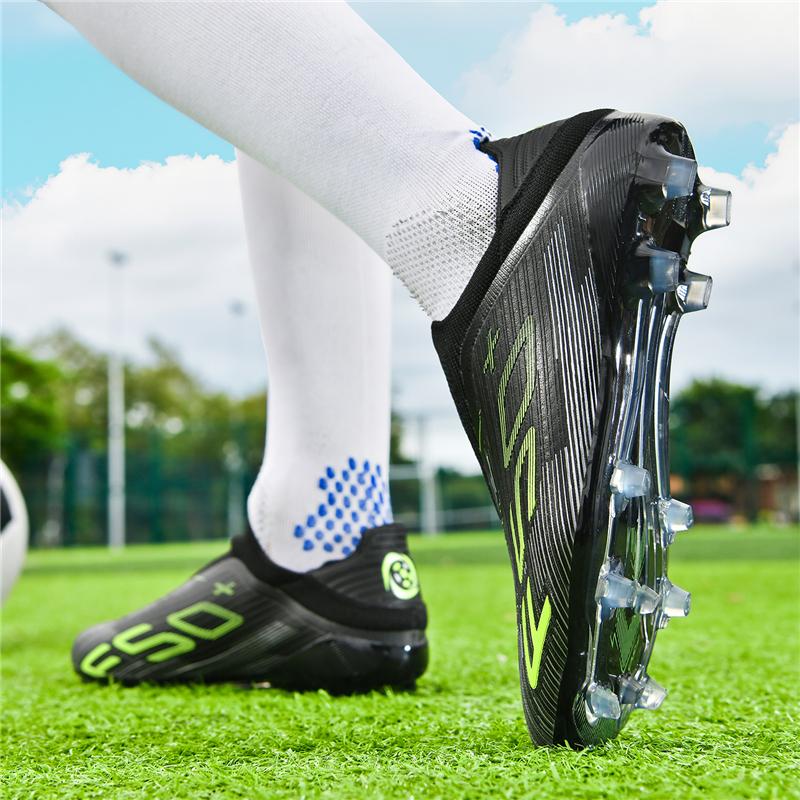 Mens Soccer Shoes Plush Comfort Turf Football Boots Fg Athletic Shoes Grass Cleats Futsal Ultralight Fg Non Slip Indoor Adult Anti-Skid