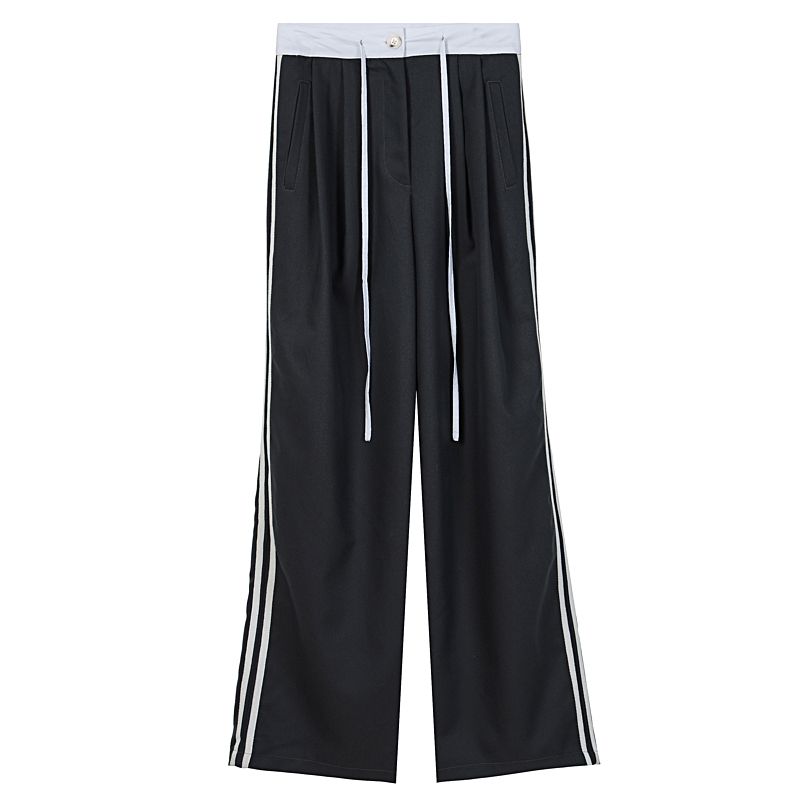 Preppy Style Autumn Sexy High Waist Stripes Suit Pants