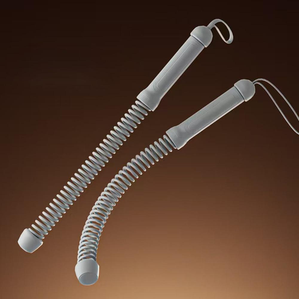

Soft Rubber Ropeless Rope Non Slip Handle Strong Rebound Inertia Training Rope Full Body Training Heavy Duty сірий