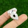 Natural Ruby Zoisite Stackable Flower Adjustable Ring 925 Silver For Women