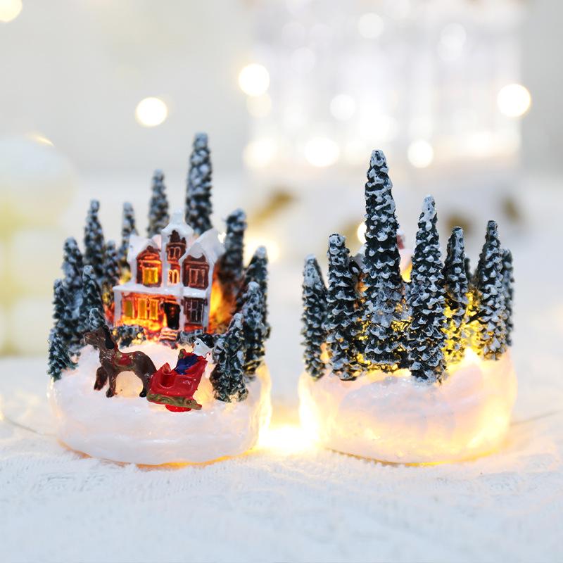 Luminous Resin House Christmas Ornament: Creative Holiday Decor & Gift