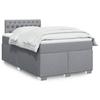 VidaXL Slatted Bed Base and Mattress Light Grey 120x190 Cm Fabric 3288134