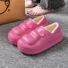 Waterproof autumn and winter cotton slippers bear simple and cute home warm couple plush slippers affordable thick bottom