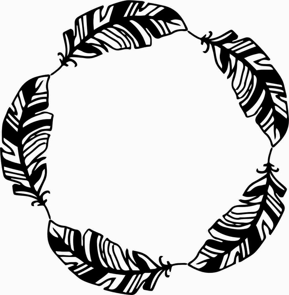 Printtoo Feather Pattern Scrap-booking Round Wooden Rubber Stamp Craft Stamps-2