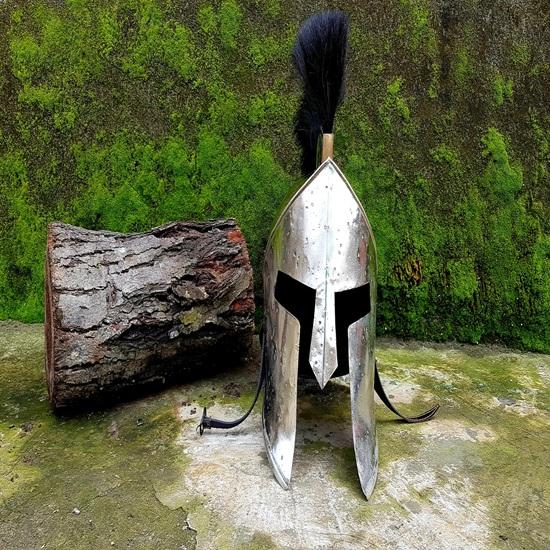 Silver Finish Spartan Helmet King Leonidas 300 Movie Great Spartan Warrior Helmet Gift
