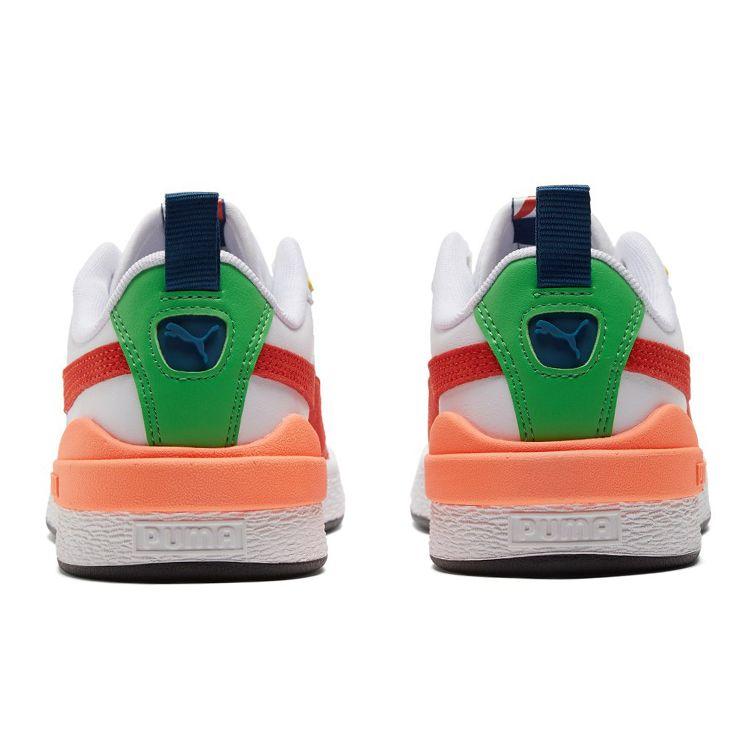 Puma Suede Bloc White Cherry Tomato Unisex Sneakers 380705-07