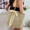 Yogodlns Eco Straw Shopping Bag For Women New Bohemian Beach Bag Large Capacity Shoulder Bag Trend Fashion Woven Handbag Tote
