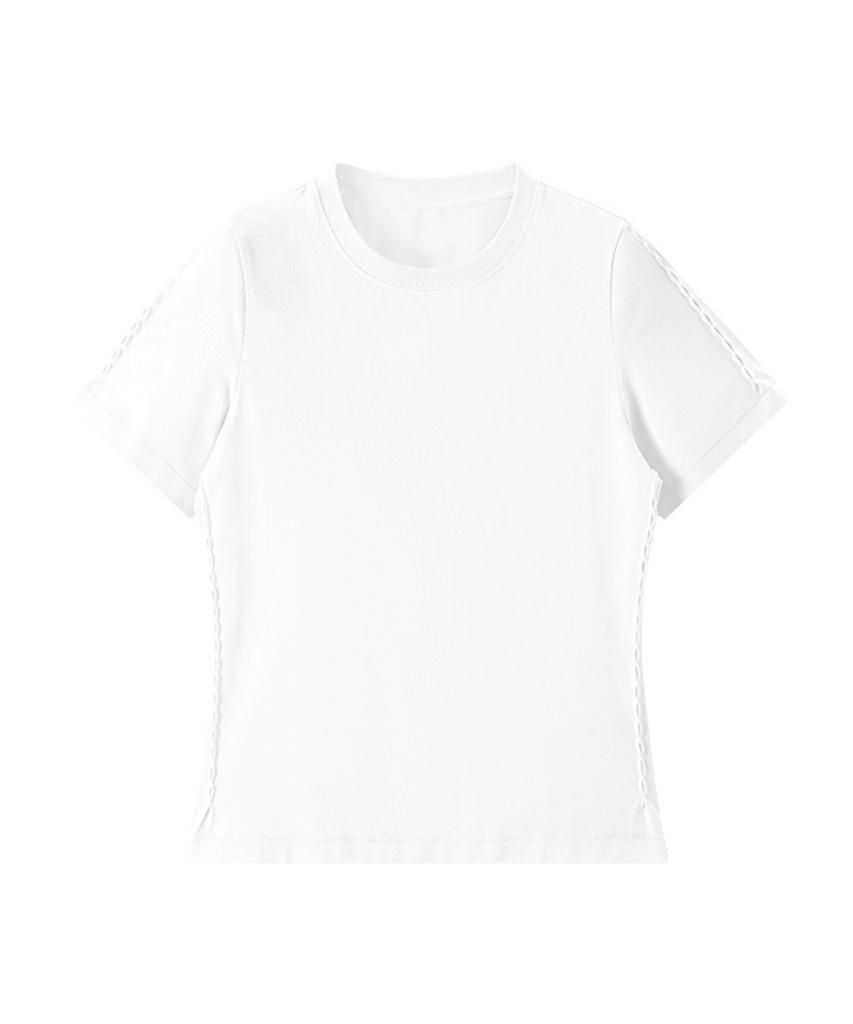 Beoteunseoul [Women'S] Loop Line Slim Short Sleeve (4 Colors)