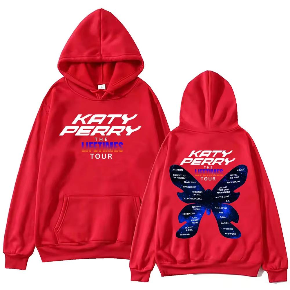 New Hot Sale Singer Katy Perry 2026 Fastivals Tour Hoodies Casual Unisex Streetwear Vintage Printed Sweatshirt Loose Cozy and Versatile
