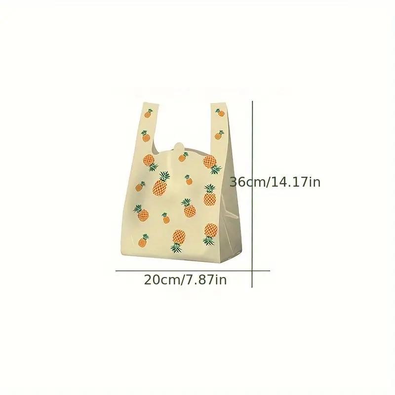 50 Mini Plastik-Tragetaschen, Niedliche Obst-Westentaschen, Handtaschen, Mitnahmetaschen, Niedliche Einkaufstaschen mit Henkeln