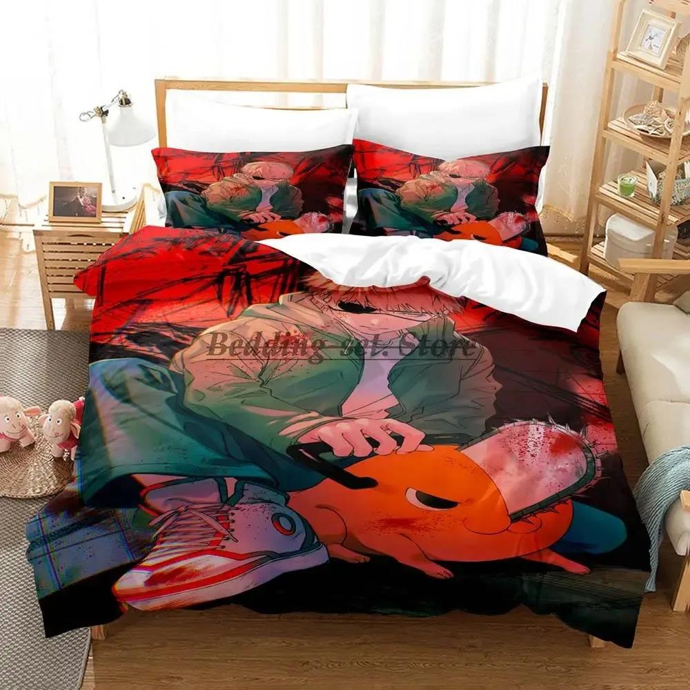 2023 Chainsaw Man Pochita Bedding Set Single Twin Full Queen King Size Bed Set Aldult Kid Bedroom Duvetcover Sets SPY×FAMILY