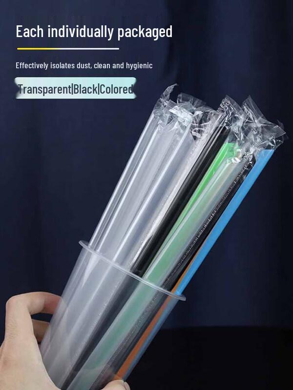 Colorful Hard Plastic Bubble Tea Straws