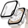 Tempered Glass+Cover For Apple Watch 11 10 9 8 7 46mm 42mm PC Bumper Screen Protector Case iWatch Series 7 6 5 4 SE3 44 40 45mm