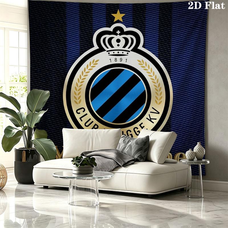 Club Brugge KV Custom Name Wall Tapestry Aesthetic Wall Hanging Printed Fabric Blanket Decorative Tapestries for Bedroom Living Room Home Decor