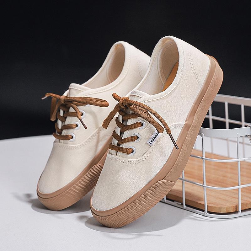 Candy Color Canvas Shoes: Unisex Spring/Autumn 2026 Versatile White Skate Sneakers for Students