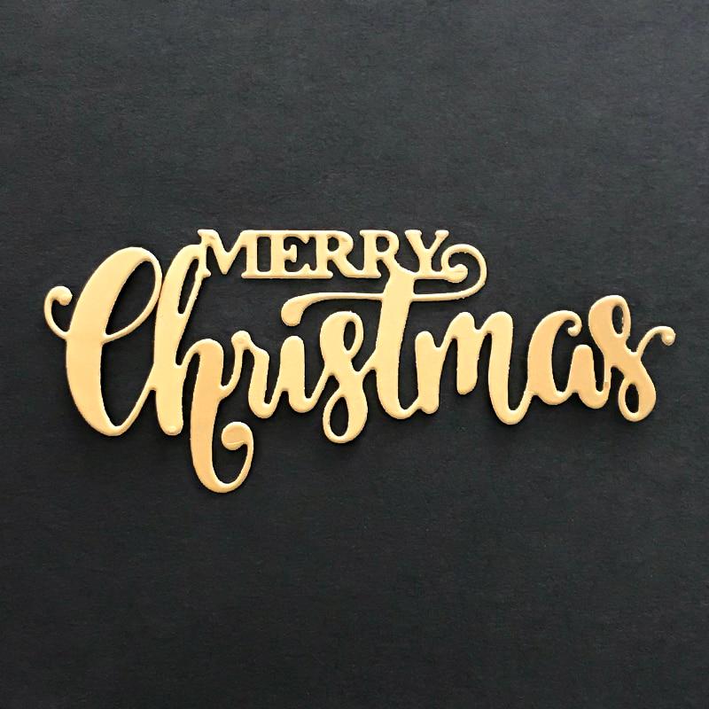 Merry Christmas вырубные штампы для резки металла, рождественские штампы, штампы для рукоделия, скрапбукинг