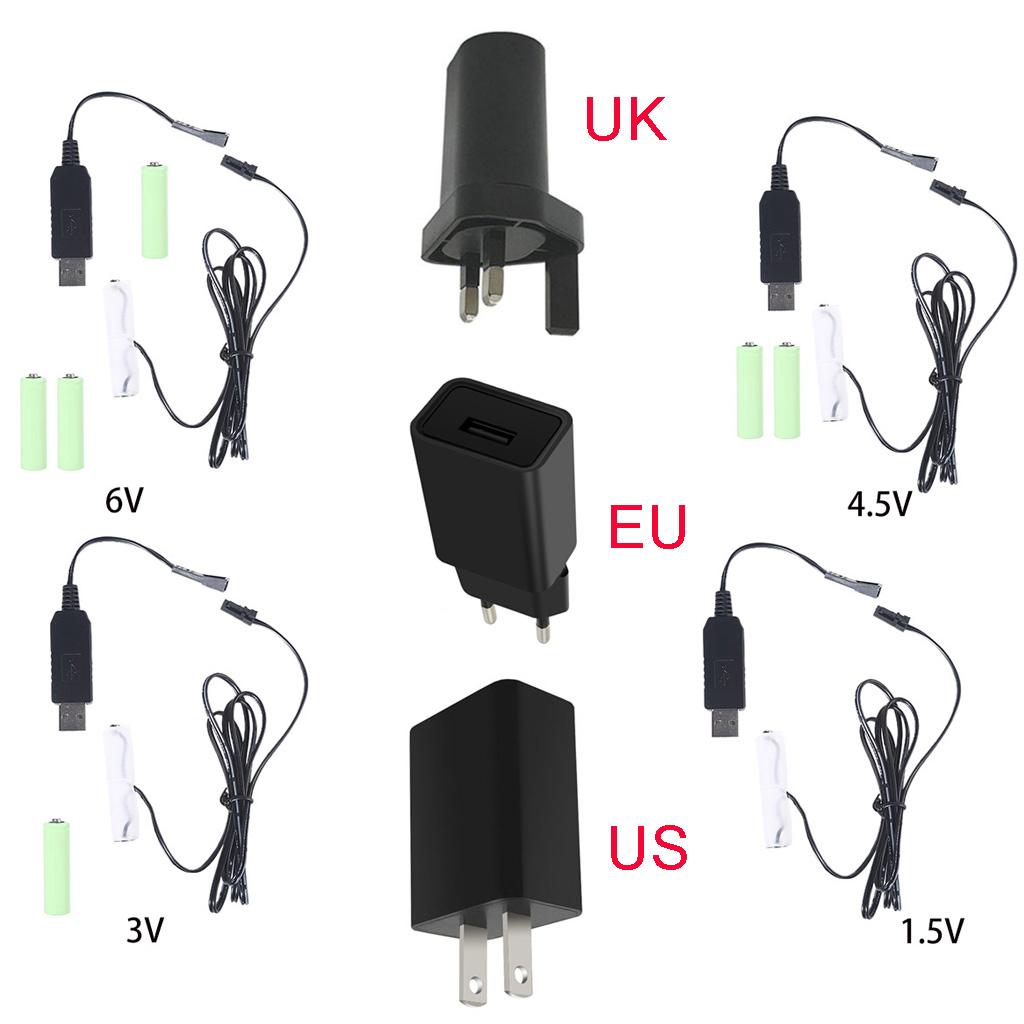 AA-Batteriegerät auf Netz- oder USB-Betrieb umrüsten für Uhr Lampe Kamera Spielzeug Ventilator