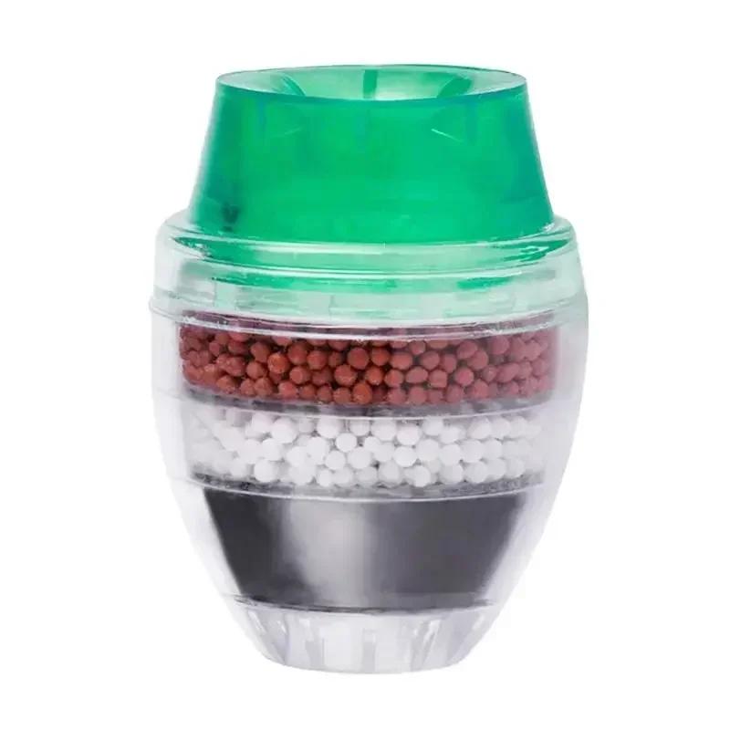 Kitchen Simple Solid Color Purifier Tap Filter Water Saving Faucet Bubbler Activated Carbon Filtration Nozzle Cleaning Filters