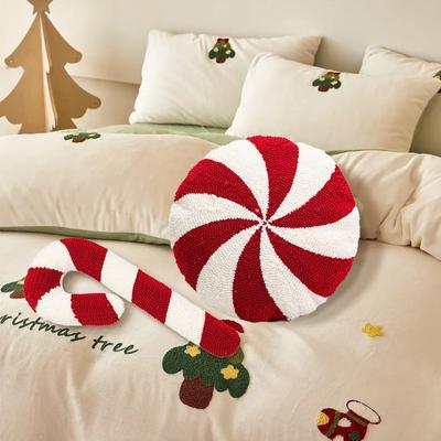 Christmas Pillows Candy Throw Pillows Crutch Pillow Christmas Decor Fluffy Plush Pillows Winter Home Couch Cushions Living Room