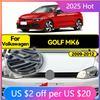 BGH1 GOLF 4 5 6 7 Hot 2026 For VW VOLKSWAGEN 2pcs Replacement 135mm Car Front Grill emblem or 110mm Rear Trunk Lid Car badge Logo for