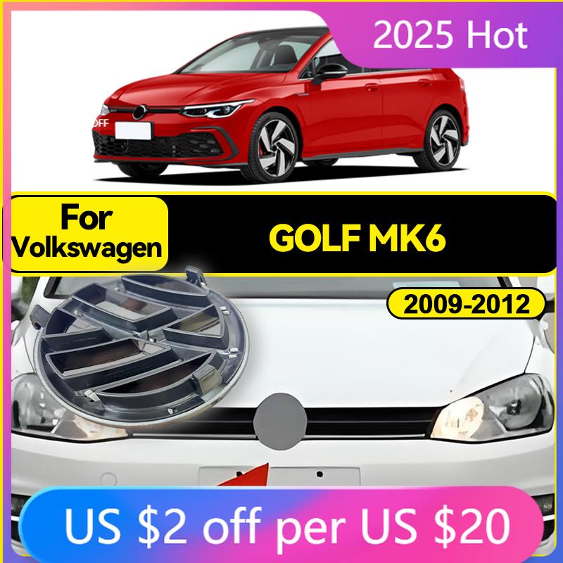 BGH1 GOLF 4 5 6 7 Hot 2026 For VW VOLKSWAGEN 2pcs Replacement 135mm Car Front Grill emblem or 110mm Rear Trunk Lid Car badge Logo for