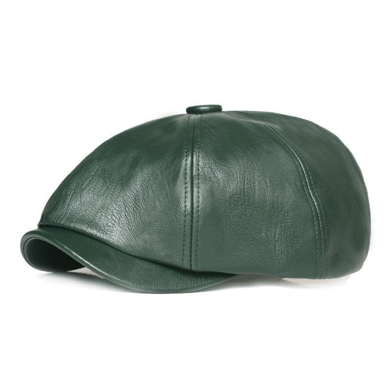 Snapback Einstellbare Kappe Zunge Student Modisch Trendig Elegant Barett Leder Herrenhut Achteckig Schule Alt Vintage Hüte Für Männer Freizeit