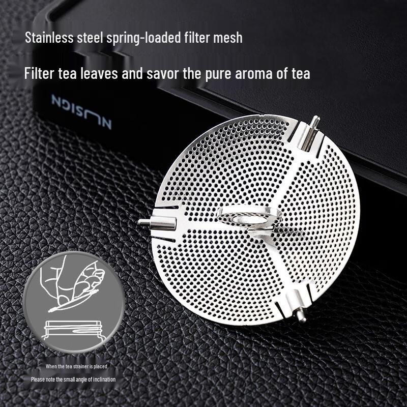 Deli 410mL Double-Wall Glass Cup with Tea Infuser