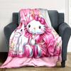 1pc Hello Kitty unicorn blanket Lightweight Flannel Throw for Sofa Bed Travel Camping Livingroom Office Couch Chair
