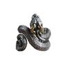 925 Retro Distressed Silver Snake Ring: Zodiac-Inspired Jewelry for Men