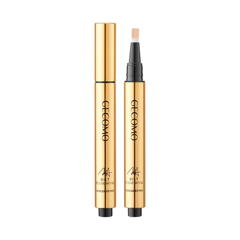 GECOMO Press-Type Concealer Pen: Covers Dark Circles, Acne Scars, Blemishes & Brightens Tear Troughs with Liquid Cream