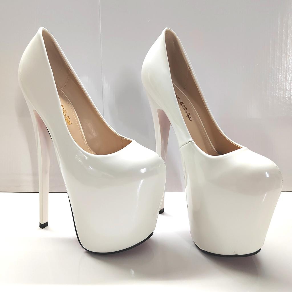 Neue 19 cm High Heels, Außen hohe starke Ferse Candy Farbe große Größe Damenschuhe, sexy Hass Himmel hohe Schuhe