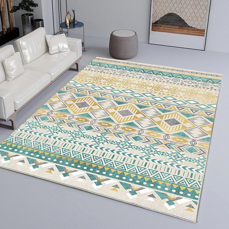 Moroccan Style Carpet Home Washable Foldable Living Room Bedroom Bedside Tea Table Carpet