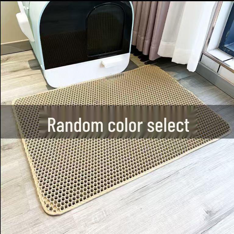 

3D Honeycomb Cat Paw Massage Mat - Double-Layer, Anti-Slip, Sand-Collecting, Easy-Clean Litter Control. 30x50x0.9 CM