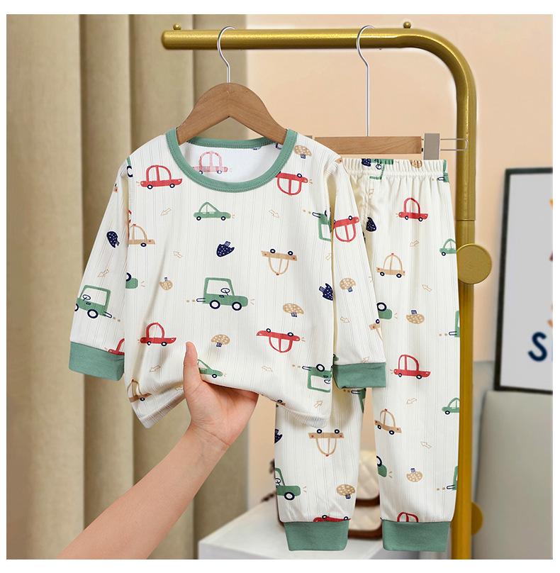 Autumn/Winter Pajama Set for Kids: Boys & Girls Long Sleeve Sleepwear